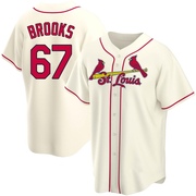 Aaron Brooks Men's St. Louis Cardinals Alternate Jersey - Cream Replica