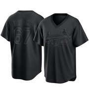 Aaron Brooks Men's St. Louis Cardinals Pitch Fashion Jersey - Black Replica