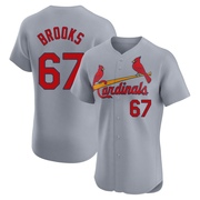 Aaron Brooks Men's St. Louis Cardinals Road Jersey - Gray Elite