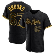 Aaron Brooks Men's St. Louis Cardinals Snake Skin City Jersey - Black Authentic