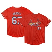 Aaron Brooks Toddler St. Louis Cardinals Preschool 2024 City Connect Jersey - Red Limited