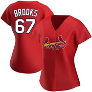 Aaron Brooks Women's St. Louis Cardinals Alternate Jersey - Red Authentic