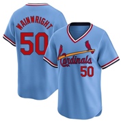 Adam Wainwright Men's St. Louis Cardinals Cooperstown Collection Jersey - Light Blue Limited