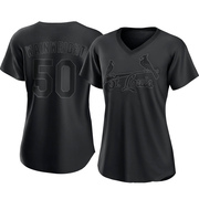 Adam Wainwright Women's St. Louis Cardinals Pitch Fashion Jersey - Black Replica