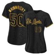 Adam Wainwright Women's St. Louis Cardinals Snake Skin City Jersey - Black Replica