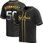 Adam Wainwright Youth St. Louis Cardinals Alternate Jersey - Black Golden Replica