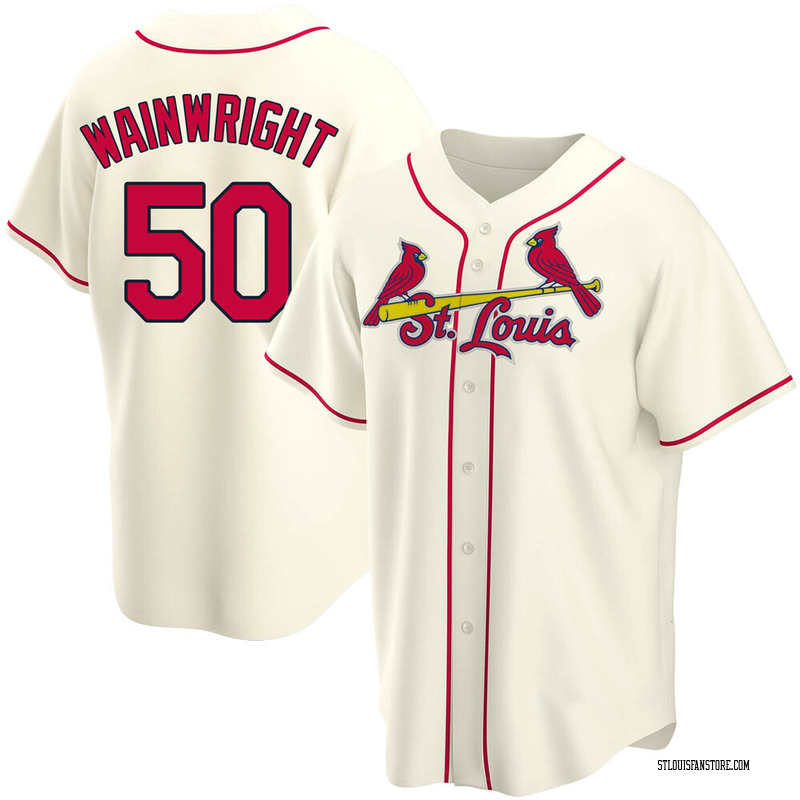 Adam Wainwright Youth St. Louis Cardinals Alternate Jersey - Cream Replica