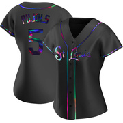 Albert Pujols Women's St. Louis Cardinals Alternate Jersey - Black Holographic Replica