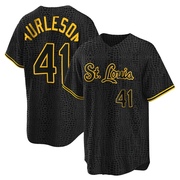 Alec Burleson Men's St. Louis Cardinals Snake Skin City Jersey - Black Replica