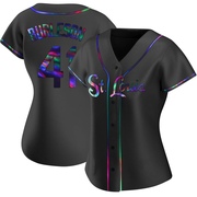 Alec Burleson Women's St. Louis Cardinals Alternate Jersey - Black Holographic Replica