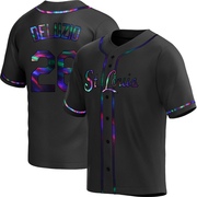 Ben DeLuzio Men's St. Louis Cardinals Alternate Jersey - Black Holographic Replica