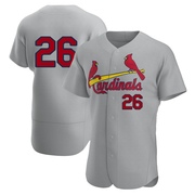 Ben DeLuzio Men's St. Louis Cardinals Road Jersey - Gray Authentic