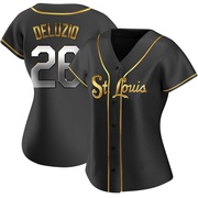 Ben DeLuzio Women's St. Louis Cardinals Alternate Jersey - Black Golden Replica