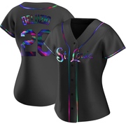 Ben DeLuzio Women's St. Louis Cardinals Alternate Jersey - Black Holographic Replica