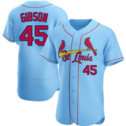 Bob Gibson Men's St. Louis Cardinals Alternate Jersey - Light Blue Authentic