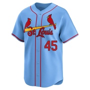 Bob Gibson Men's St. Louis Cardinals Alternate Jersey - Light Blue Limited