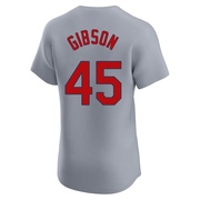 Bob Gibson Men's St. Louis Cardinals Road Jersey - Gray Elite