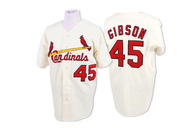 Bob Gibson Men's St. Louis Cardinals Throwback Jersey - Cream Authentic