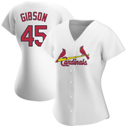 Bob Gibson Women's St. Louis Cardinals Home Jersey - White Replica