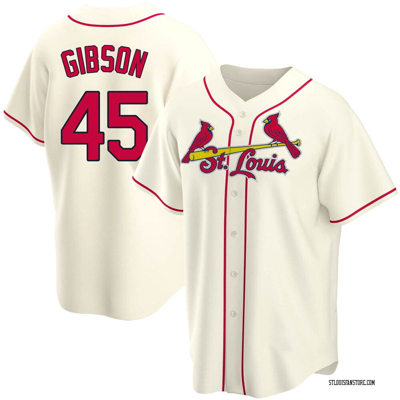 Bob Gibson Youth St. Louis Cardinals Alternate Jersey - Cream Replica