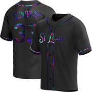 Brendan Donovan Men's St. Louis Cardinals Alternate Jersey - Black Holographic Replica