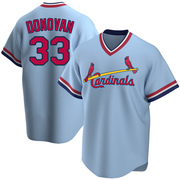 Brendan Donovan Men's St. Louis Cardinals Road Cooperstown Collection Jersey - Light Blue Replica