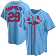 Chris Carpenter Men's St. Louis Cardinals Alternate Jersey - Light Blue Replica