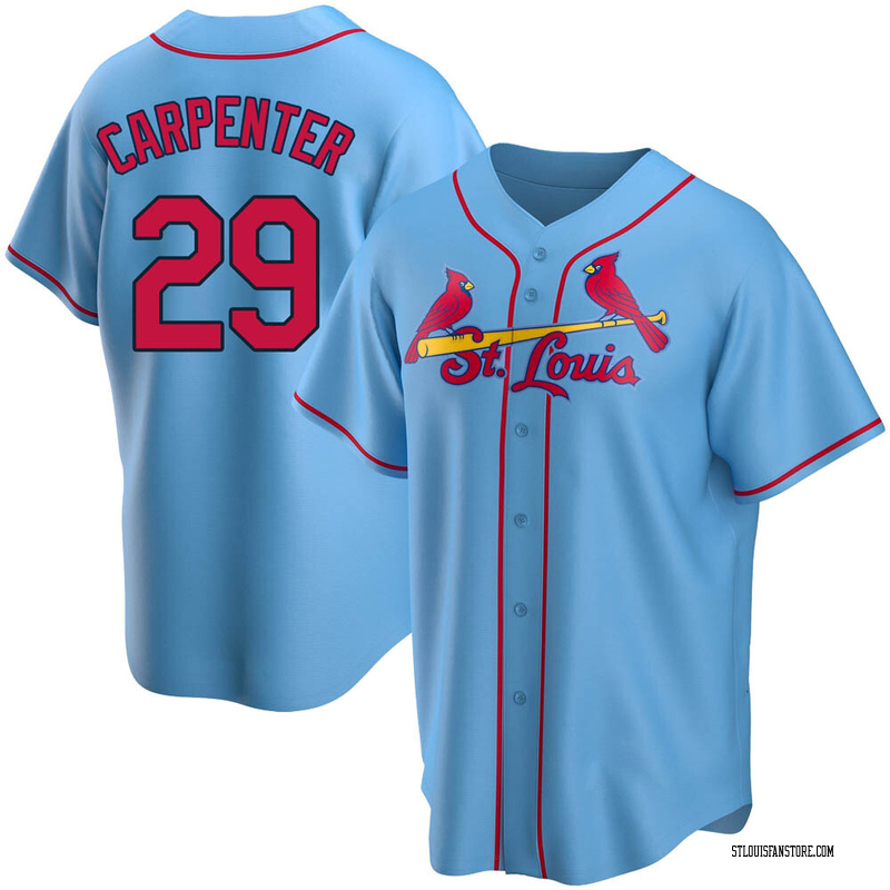 Chris Carpenter Men's St. Louis Cardinals Alternate Jersey - Light Blue Replica