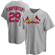 Chris Carpenter Men's St. Louis Cardinals Road Jersey - Gray Replica