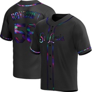 Chris Roycroft Men's St. Louis Cardinals Alternate Jersey - Black Holographic Replica