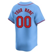 Custom Men's St. Louis Cardinals Alternate Jersey - Light Blue Limited