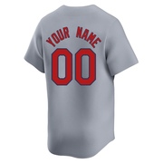 Custom Men's St. Louis Cardinals Away Jersey - Gray Limited