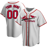 Custom Men's St. Louis Cardinals Home Cooperstown Collection Jersey - White