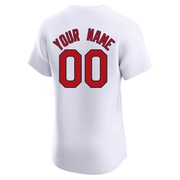 Custom Men's St. Louis Cardinals Home Jersey - White Elite