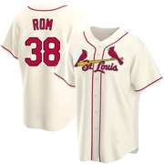 Drew Rom Men's St. Louis Cardinals Alternate Jersey - Cream Replica