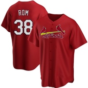 Drew Rom Men's St. Louis Cardinals Alternate Jersey - Red Replica