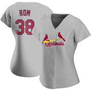 Drew Rom Women's St. Louis Cardinals Road Jersey - Gray Replica