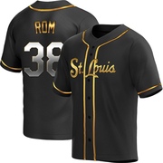 Drew Rom Youth St. Louis Cardinals Alternate Jersey - Black Golden Replica