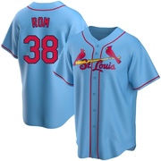 Drew Rom Youth St. Louis Cardinals Alternate Jersey - Light Blue Replica