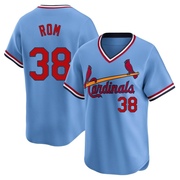 Drew Rom Youth St. Louis Cardinals Cooperstown Collection Jersey - Light Blue Limited