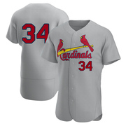 Drew VerHagen Men's St. Louis Cardinals Road Jersey - Gray Authentic