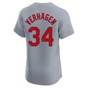 Drew VerHagen Men's St. Louis Cardinals Road Jersey - Gray Elite