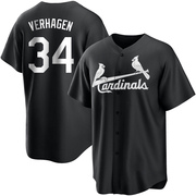 Drew VerHagen Youth St. Louis Cardinals Jersey - Black/White Replica