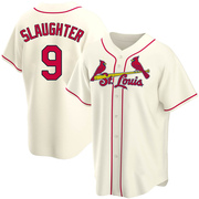 Enos Slaughter Men's St. Louis Cardinals Alternate Jersey - Cream Replica