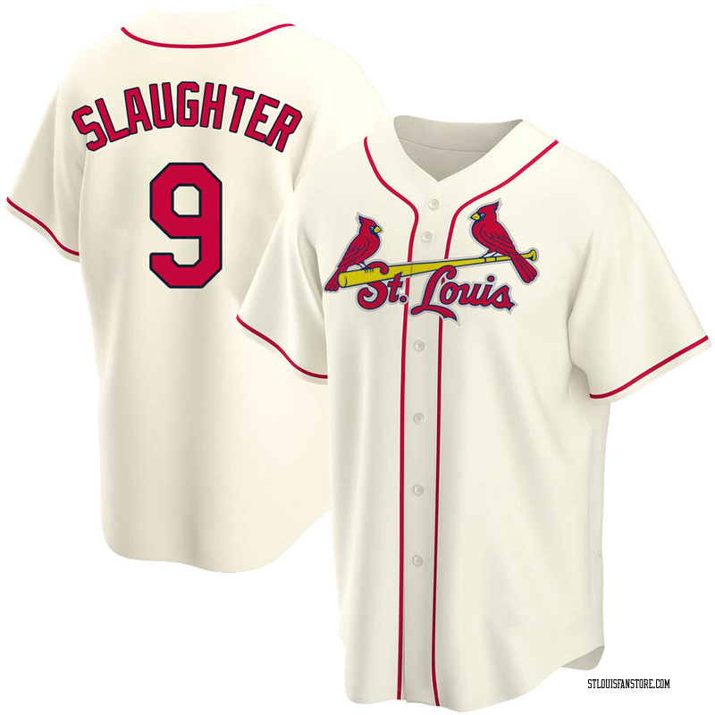 Enos Slaughter Men's St. Louis Cardinals Alternate Jersey - Cream Replica