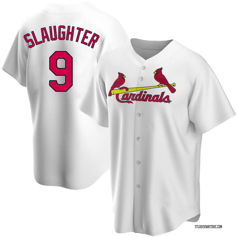 Enos Slaughter Men's St. Louis Cardinals Home Jersey - White Replica