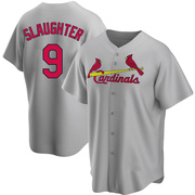 Enos Slaughter Men's St. Louis Cardinals Road Jersey - Gray Replica