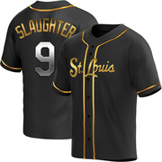 Enos Slaughter Youth St. Louis Cardinals Alternate Jersey - Black Golden Replica