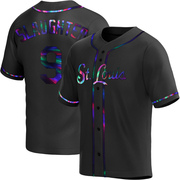 Enos Slaughter Youth St. Louis Cardinals Alternate Jersey - Black Holographic Replica