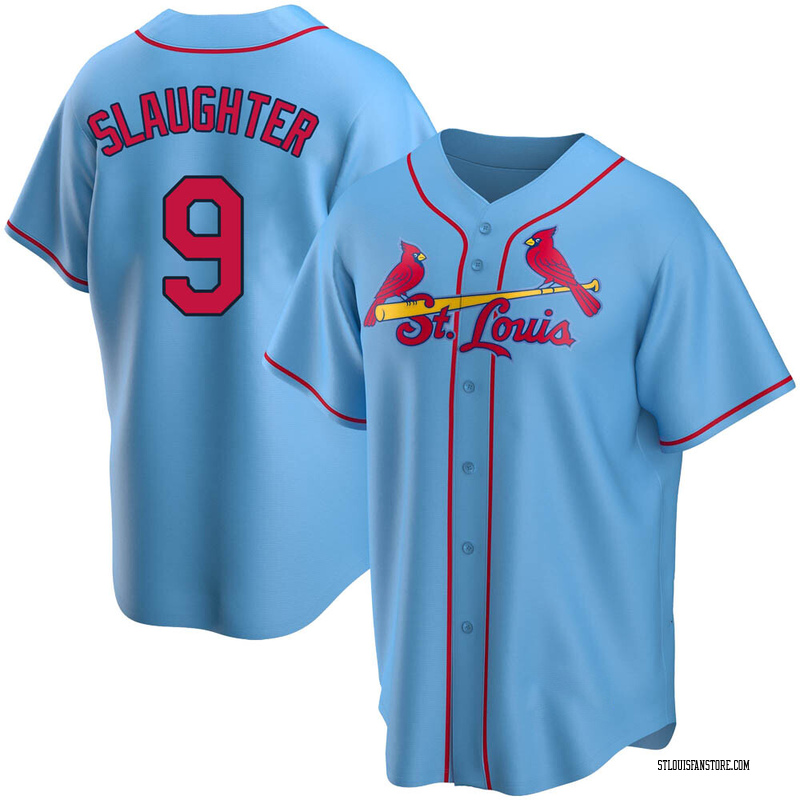 Enos Slaughter Youth St. Louis Cardinals Alternate Jersey - Light Blue Replica